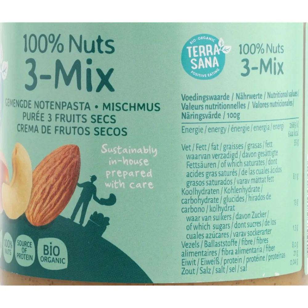 Beleg<Terrasana Notenpasta 3 Mix 500 gr