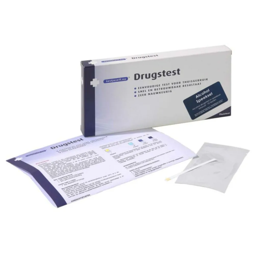 Zelftesten<Testjezelf.nu Alcohol Speekseltest 10 stuks