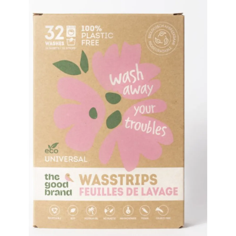 Wasmiddel<The Good Brand Wasstrips Parfum 32 stuks