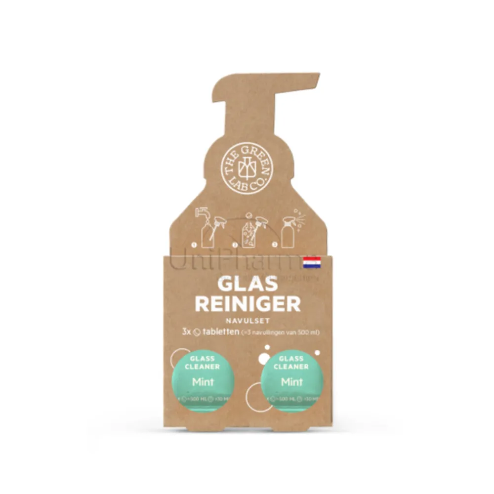Speciaal Reinigers<The Green Lab Co Navul Set Glasreiniger Tabletten Munt 3 stuks