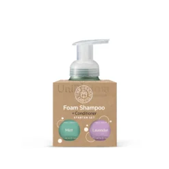 Starter Set Schuimende Shampoo Tabletten Lavender & Munt + Gouden Forever Bottle^The Green Lab Co Best