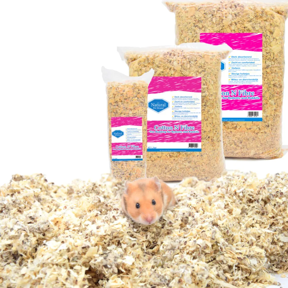 Bodembedekking<The Natural Pet Brand Cotton N Fibre 40 liter