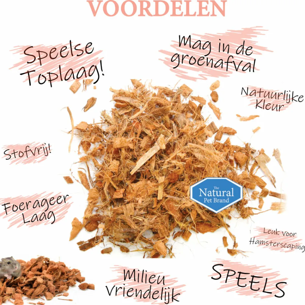 Bodembedekking<The Natural Pet Brand Kokos N Kokos 25 liter