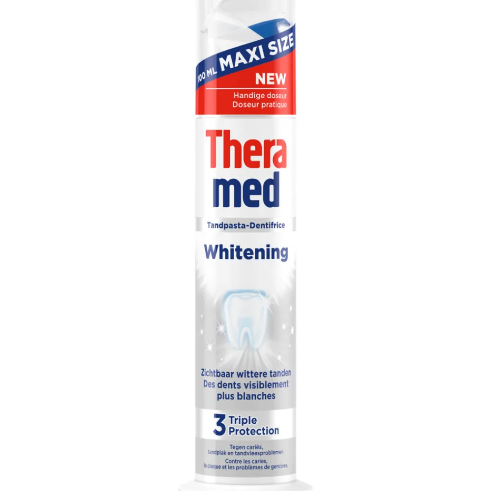 Tandpasta dispenser White 100 ml^Theramed Hot