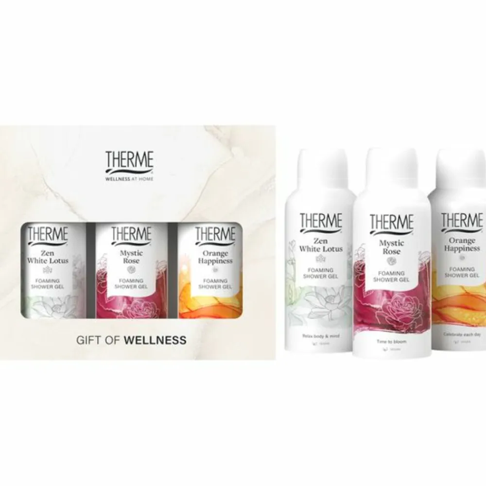 Foaming Shower Favorites Geschenkset Orange Happiness + Zen White Lotus + Mystic Rose 1 set^Therme Outlet