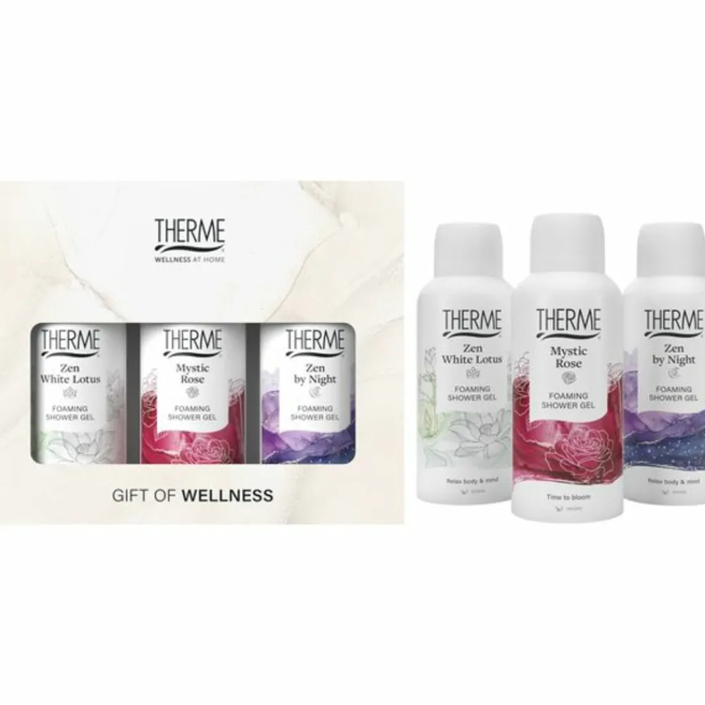 Bad & Douche<Therme Foaming Shower Favorites Geschenkset Zen White Lotus + Mystic Rose + Zen by Night 1 set