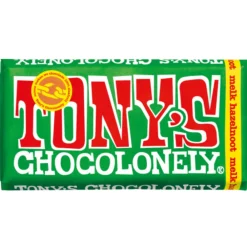 Chocolade<Tonys Chocolonely Tony's Chocolonely Melk Hazelnoot 180 gr