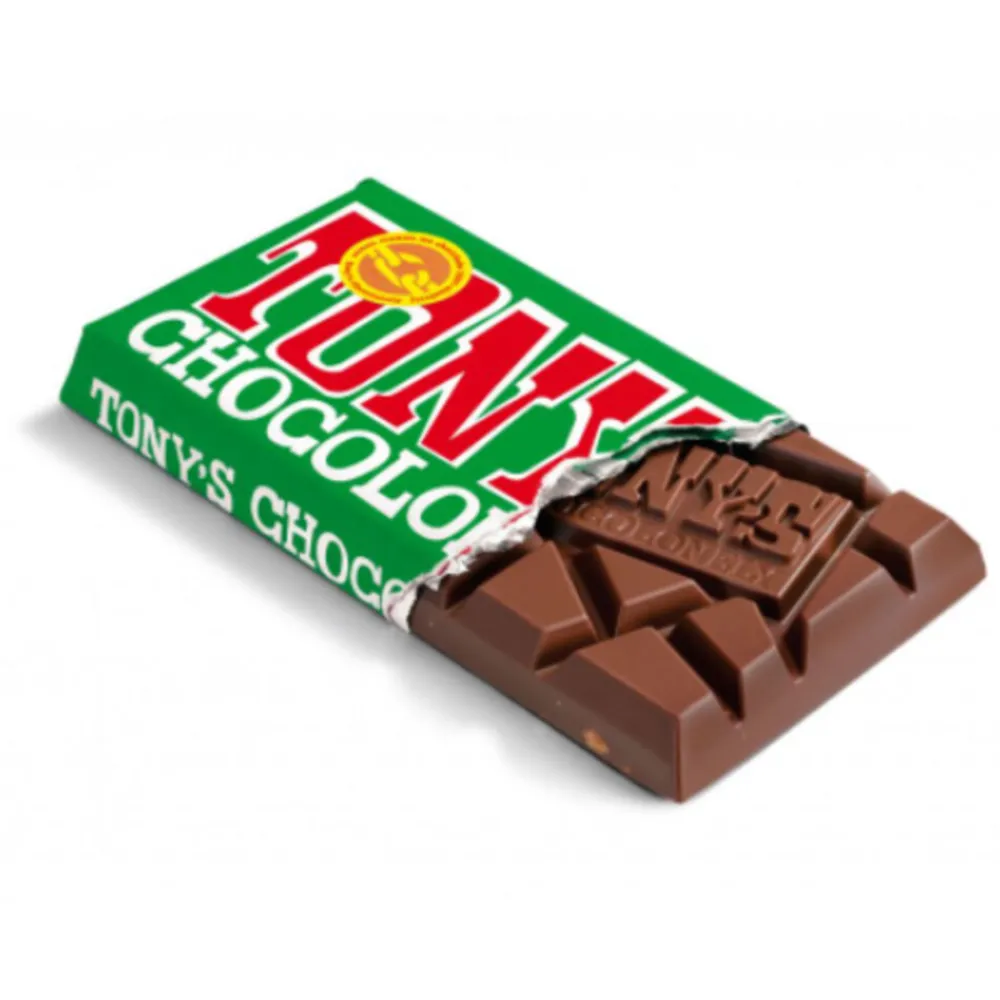 Chocolade<Tonys Chocolonely Tony's Chocolonely Melk Hazelnoot 180 gr