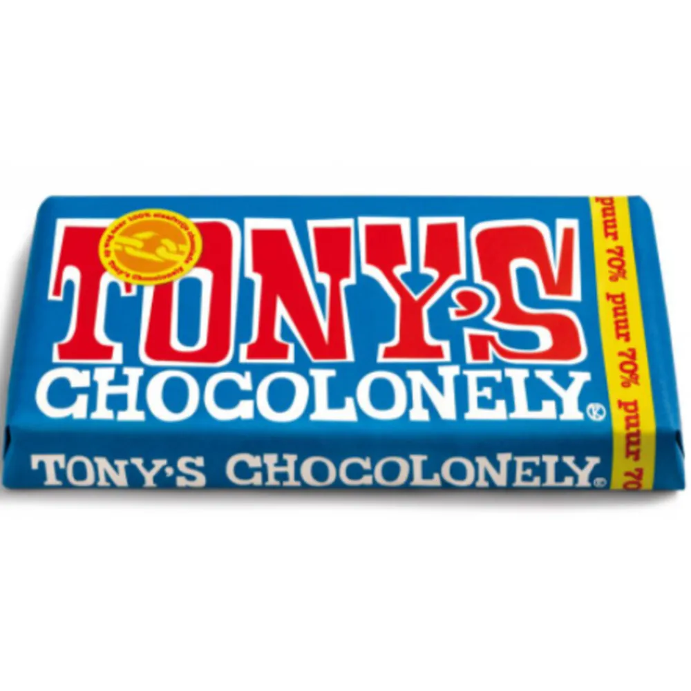 Chocolade<Tonys Chocolonely Tony's Chocolonely Puur Original 180 gr