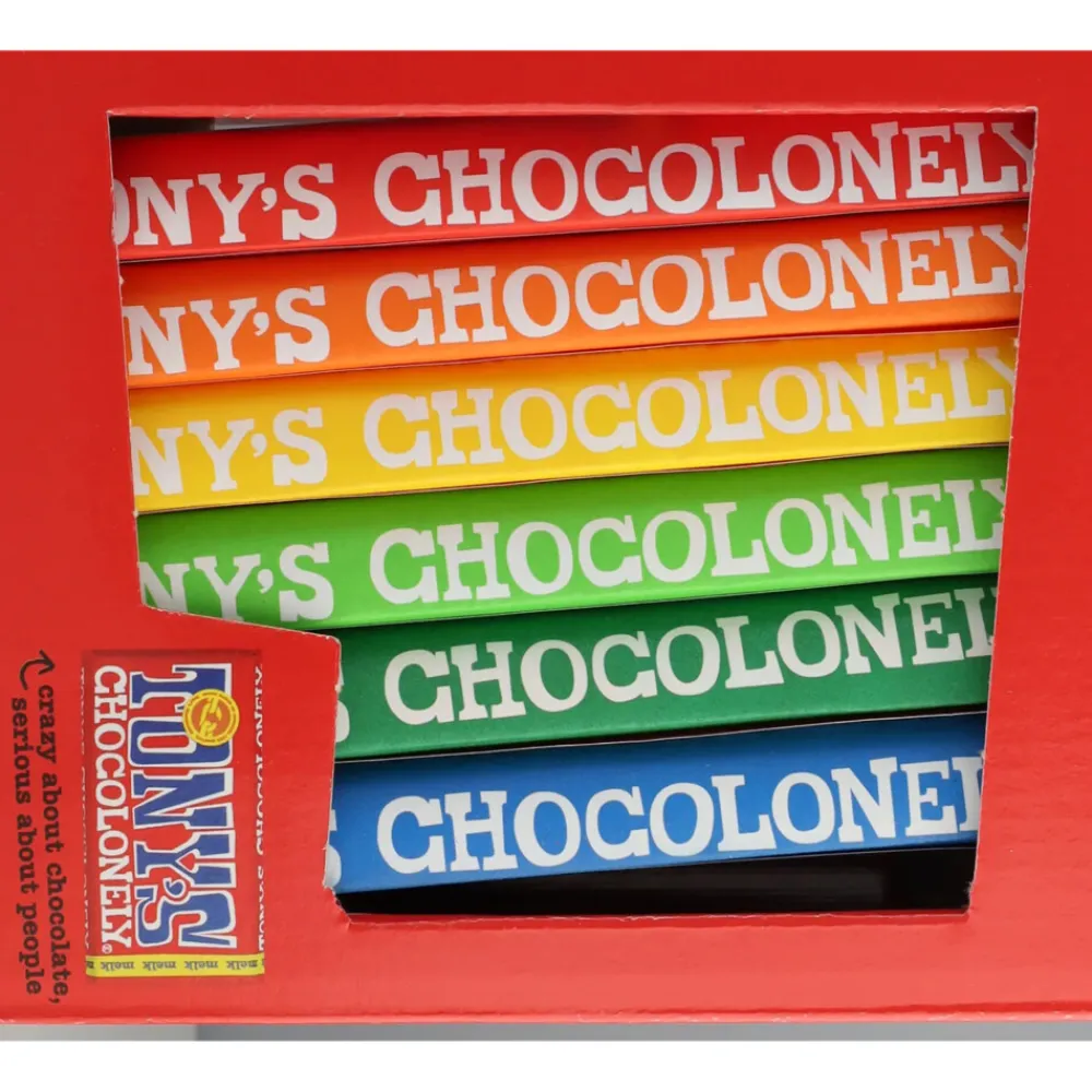 Outlet Tony's Chocolonely Regenboog Classics 6-pack 6 x 180 gr Chocolade