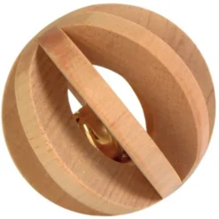 Speelgoed<Trixie Speelbal Hout met Bel 6 cm