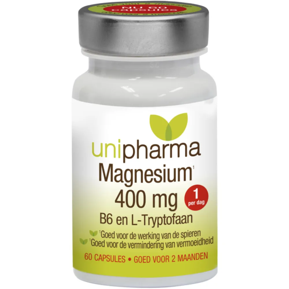 Clearance Magnesium 400mg B6 60 capsules Spieren En Gewrichten