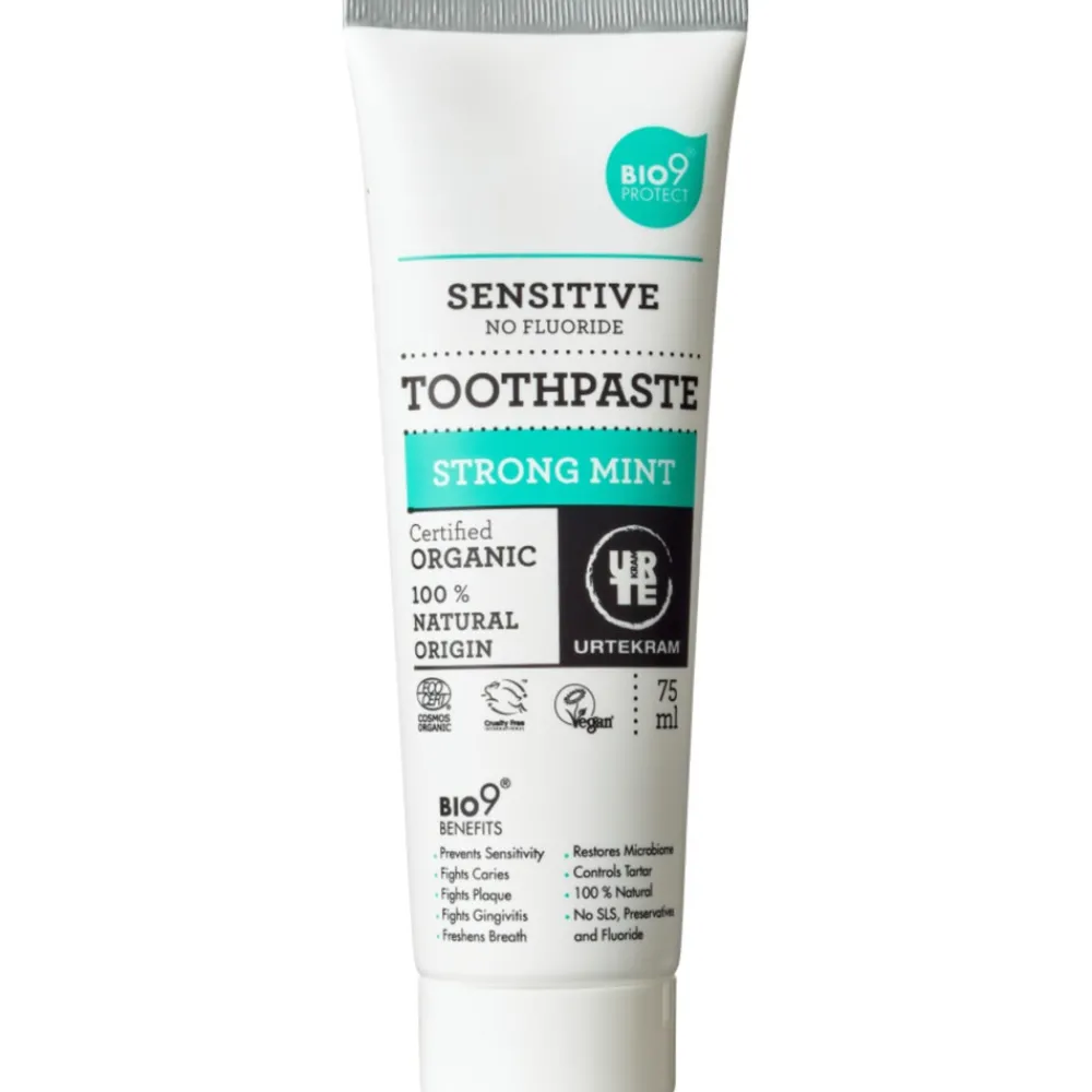 Tandpasta Senstive Strongmint^Urtekram Discount
