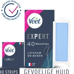 Discount Expert Waxstrips Benen Sensitive 40 stuks Heren Scheren & Ontharen