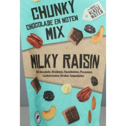 Best Chunky Chocolade en Noten Mix Milky Raisin 150 gr Noten