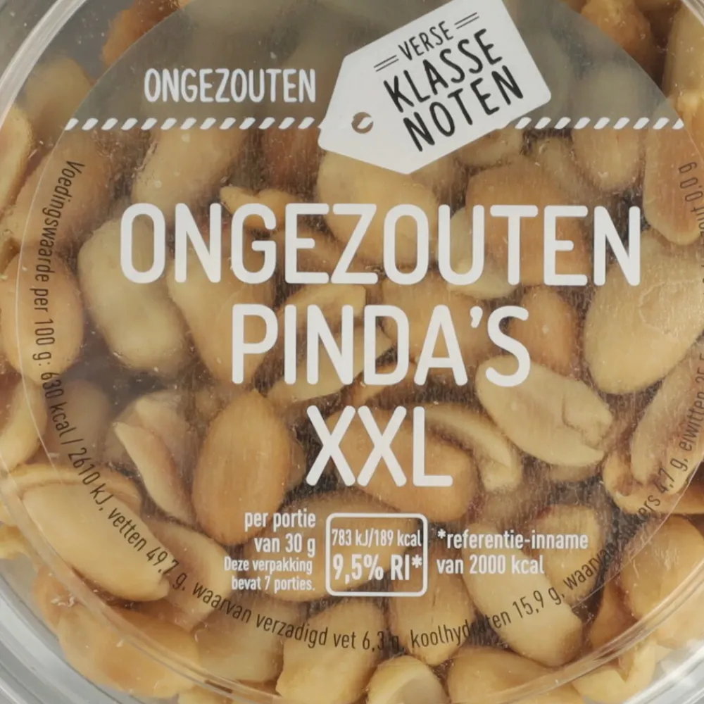 Outlet Pinda's XXL Ongezouten 210 gr Noten