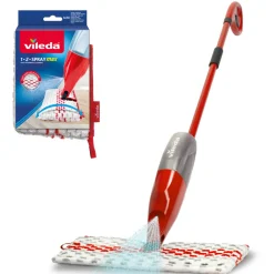 Dweilen<Vileda 1-2 Spray MAX Dweilsysteem + Navulling Pakket
