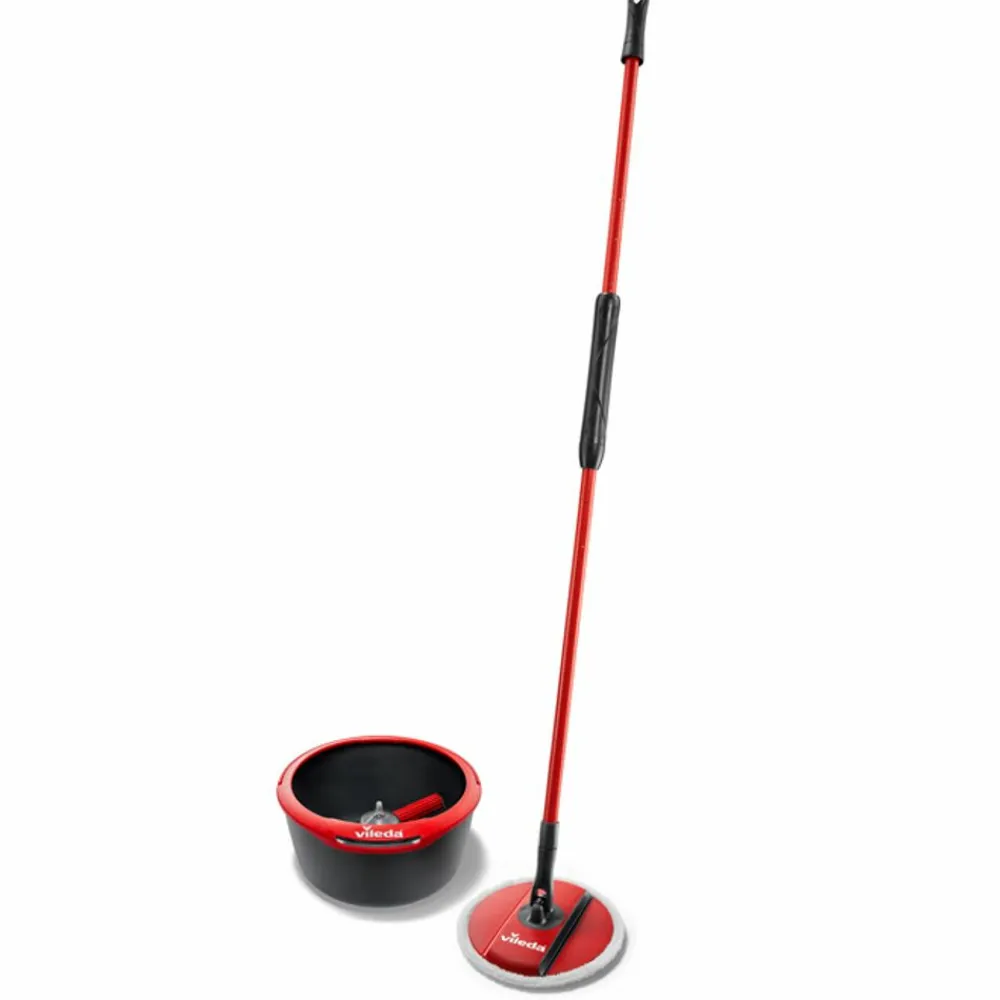 Dweilen<Vileda Spin & Clean Mop Complete Set Rood en Zwart 1 set
