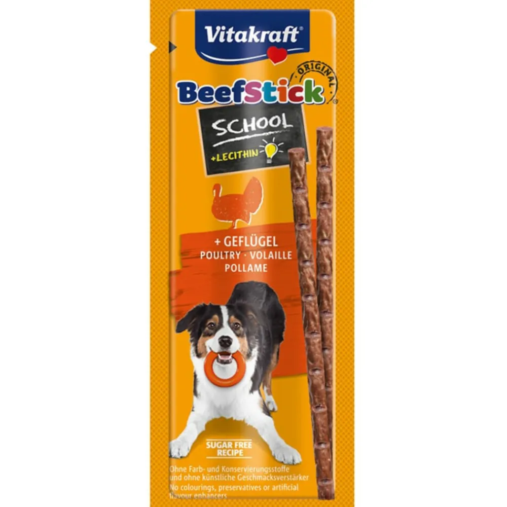 Snacks<Vitakraft Beef Stick School Gevogelte 10 stuks
