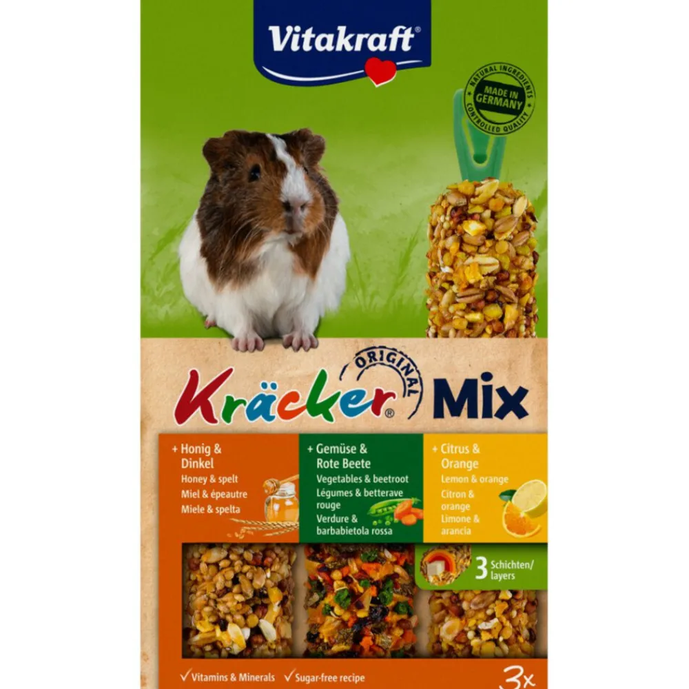 New Cavia Kracker Trio Honing - Groente - Citrus 3 stuks Snacks