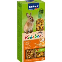 Snacks<Vitakraft Konijn Kracker Honing - Spelt 2 stuks