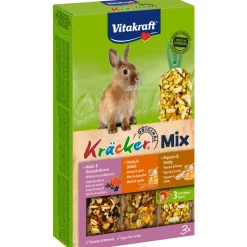 Clearance Konijn Kracker Bosbes - Honing - Popcorn 3 stuks Snacks