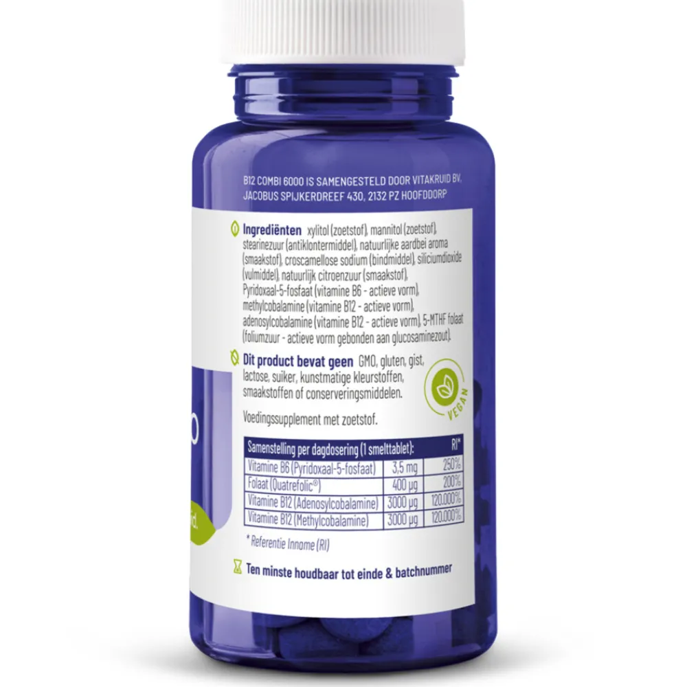 B12 Combi 6000 120 tabletten^Vitakruid