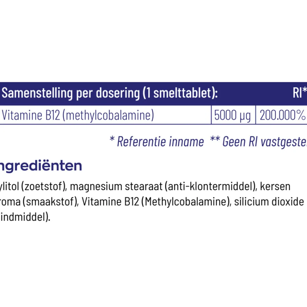 Sale B12 Methylco 5000 Mcg 60 tabletten Vitaminen