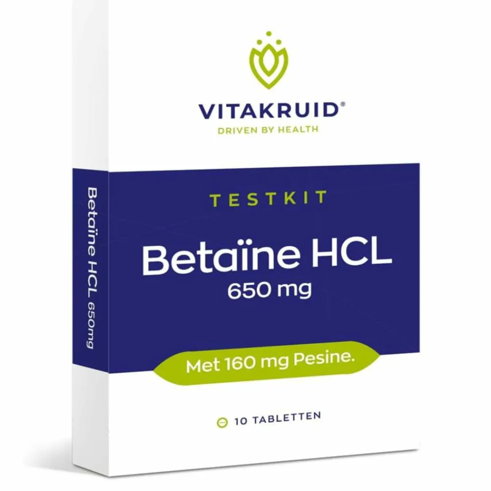 Sale Betaine Hcl Testkit 10 tabletten Speciale Bestanddelen|Zelftesten