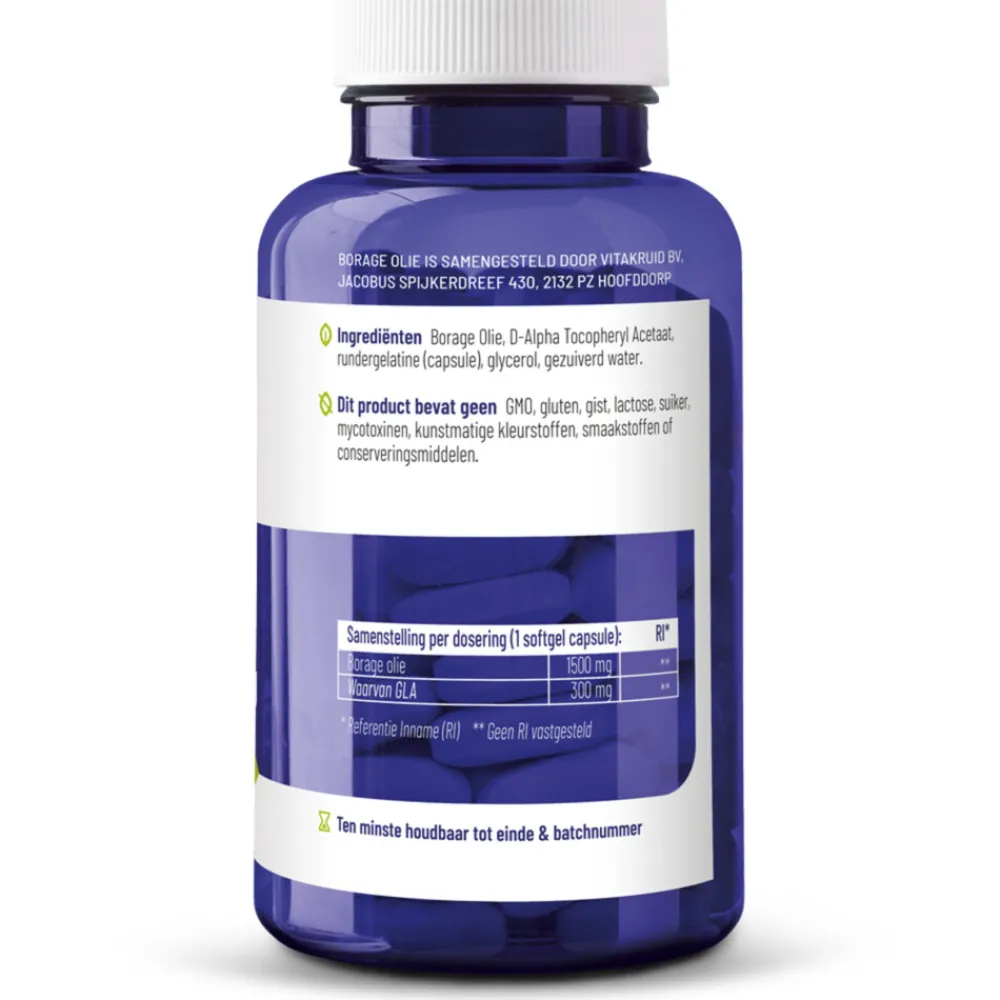 Borage Olie 60 softgels^Vitakruid Online