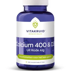 Discount Calcium 400 & D3 uit Rode Alg 100 kauwtabletten Mineralen
