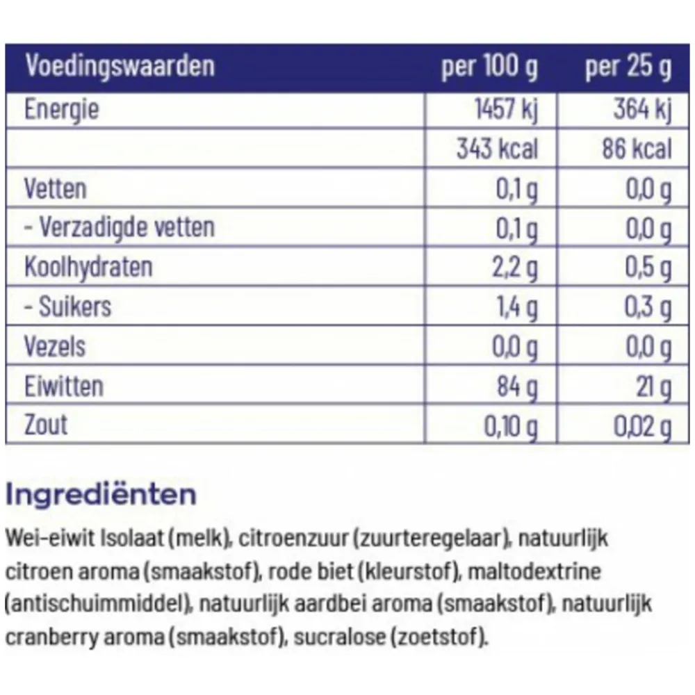 Hot Clear Whey Isolate Pink Lemonade 750 gr Sportvoeding & Drank