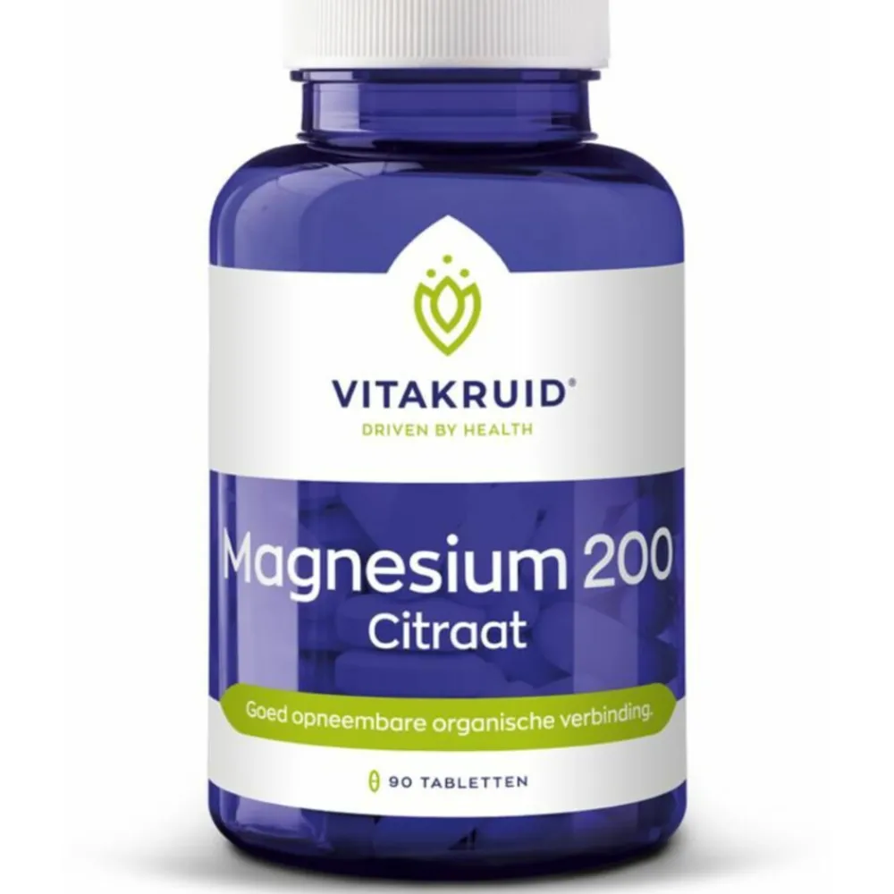Magnesium 200 Citraat 90 tabletten^Vitakruid Sale