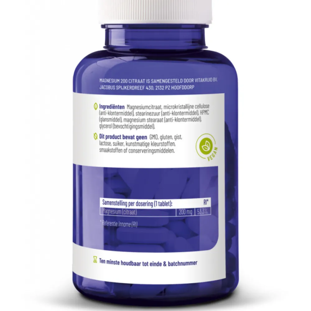 Magnesium 200 Citraat 90 tabletten^Vitakruid Sale