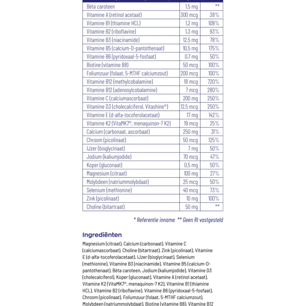 Outlet Multi Basis Poeder 161 gr Multi Vitaminen En Mineralen