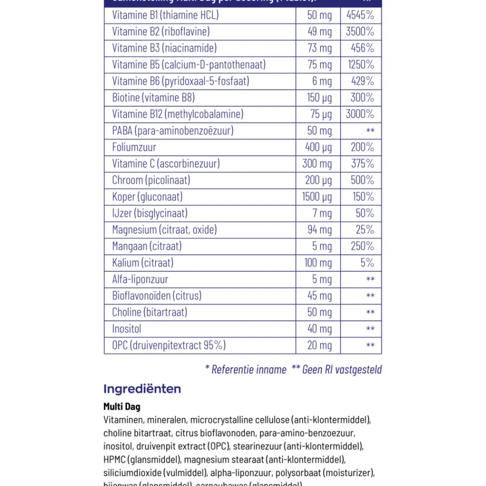 Multi Dag & Nacht 2 x 30 tabletten^Vitakruid Hot