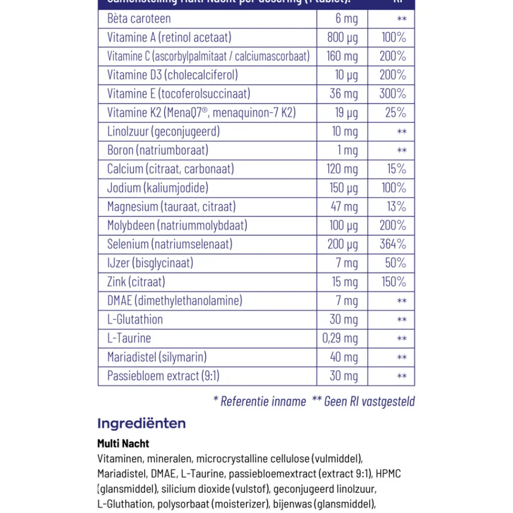 Multi Dag & Nacht 2 x 30 tabletten^Vitakruid Hot