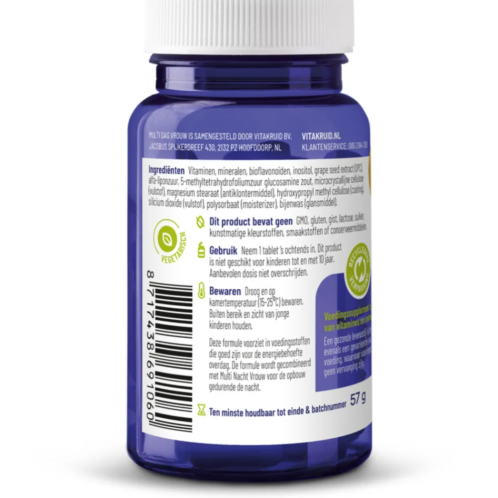 Multi Dag Vrouw 30 tabletten^Vitakruid Hot