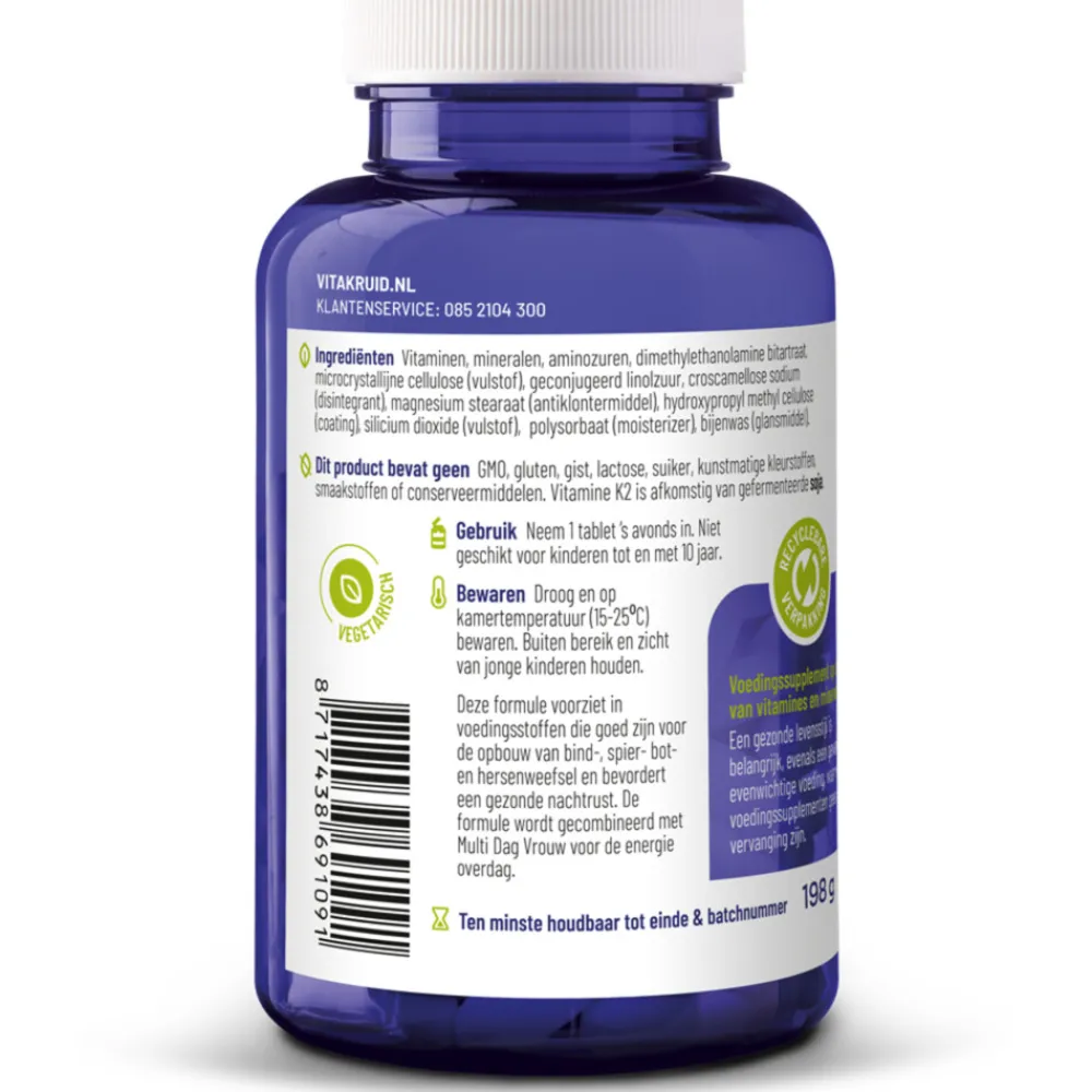 Multi Nacht Vrouw 90 tabletten^Vitakruid