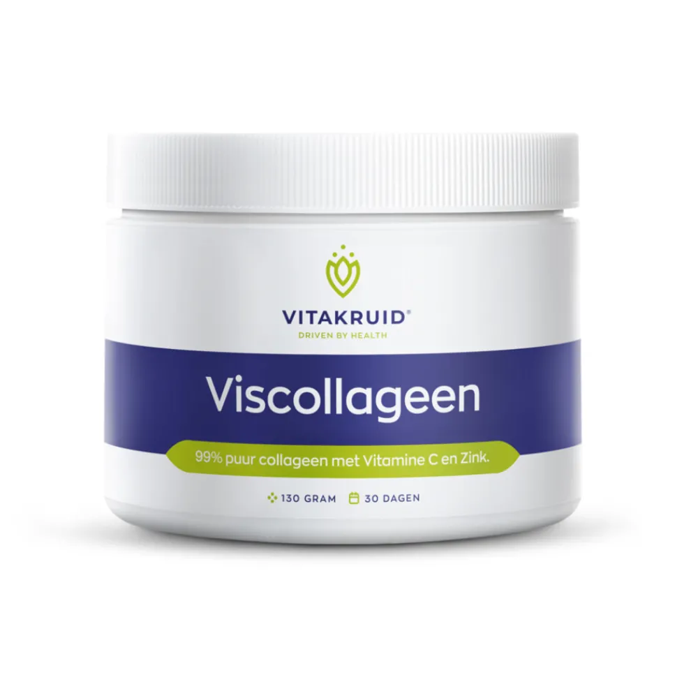 Mineralen<Vitakruid Pure Viscollageen Poeder Met C en Zink 130 gr