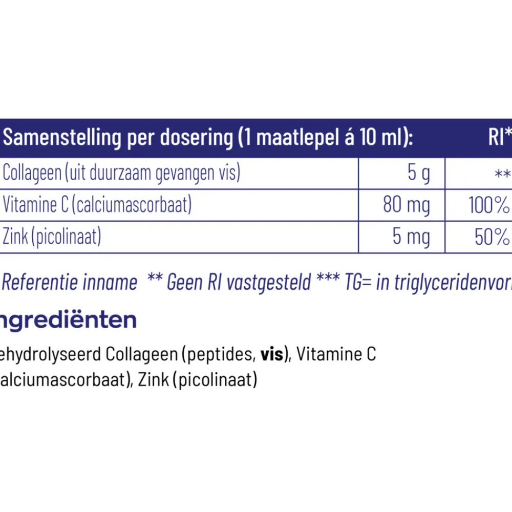Mineralen<Vitakruid Pure Viscollageen Poeder Met C en Zink 130 gr