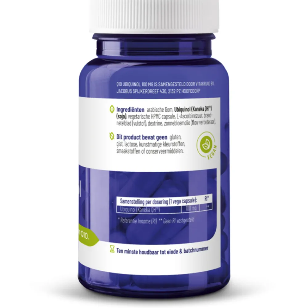 Speciale Bestanddelen<Vitakruid Q10 Ubiquinol 100 mg 60 vegacapsules