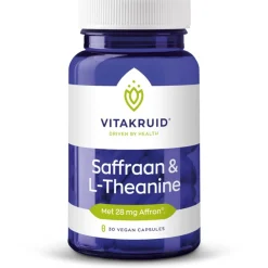 Best Saffraan & L-Theanine 30 vegacapsules Rustgevend & Slapen