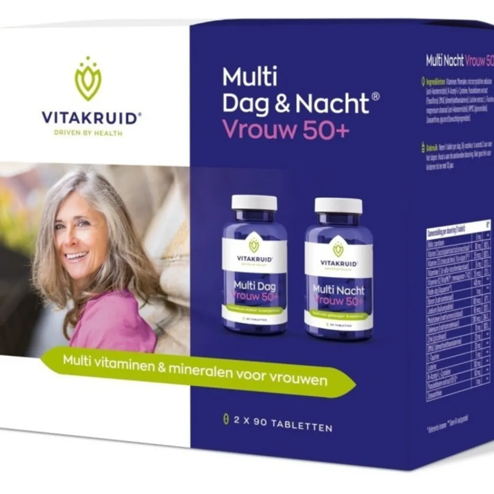Sale Vrouw 50+ Multi Dag Nacht 2x90 tabletten Vitaminen Vrouw