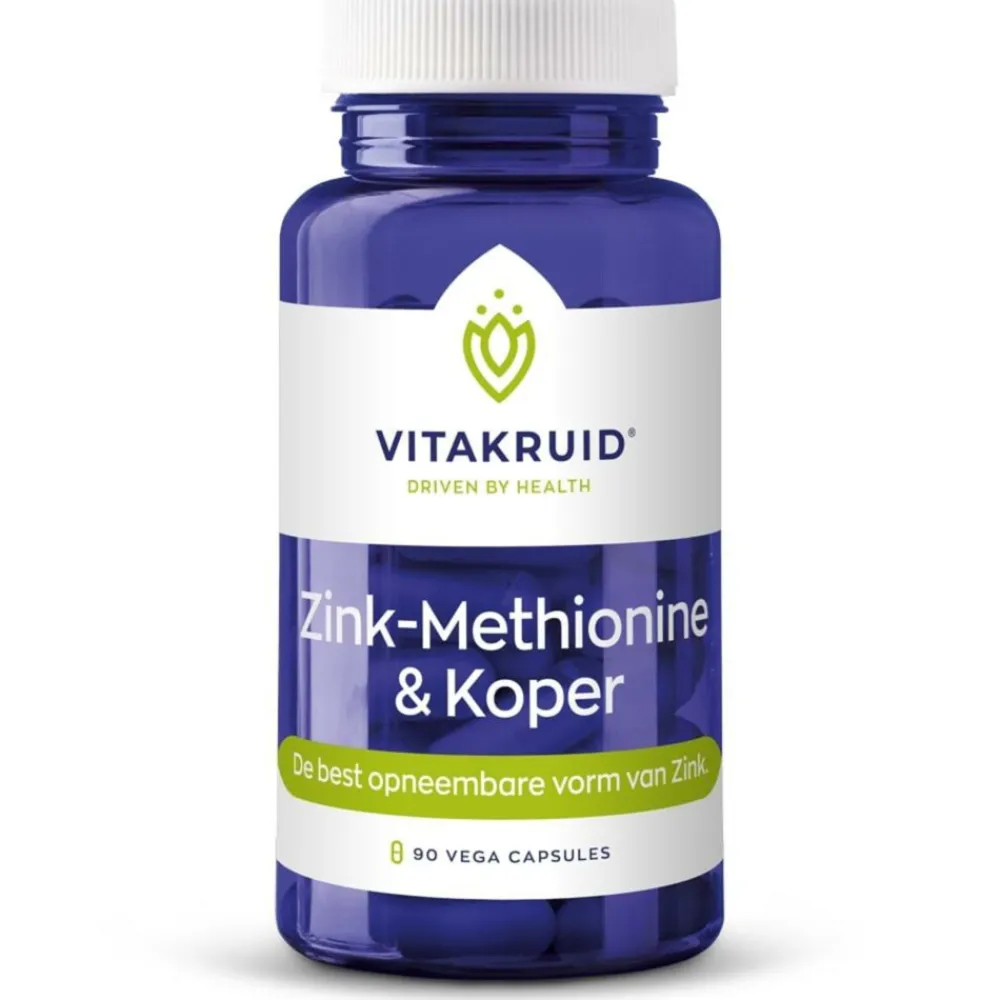 Mineralen<Vitakruid Zink Methionine Koper 90 capsules
