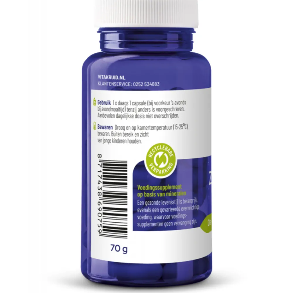 Mineralen<Vitakruid Zink Methionine Koper 90 capsules