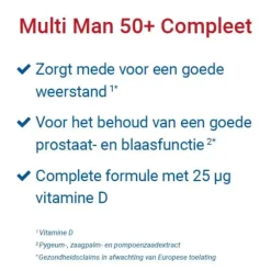 New Multi Man 50+ 60 tabletten Vitaminen Man|Vitaminen 50+