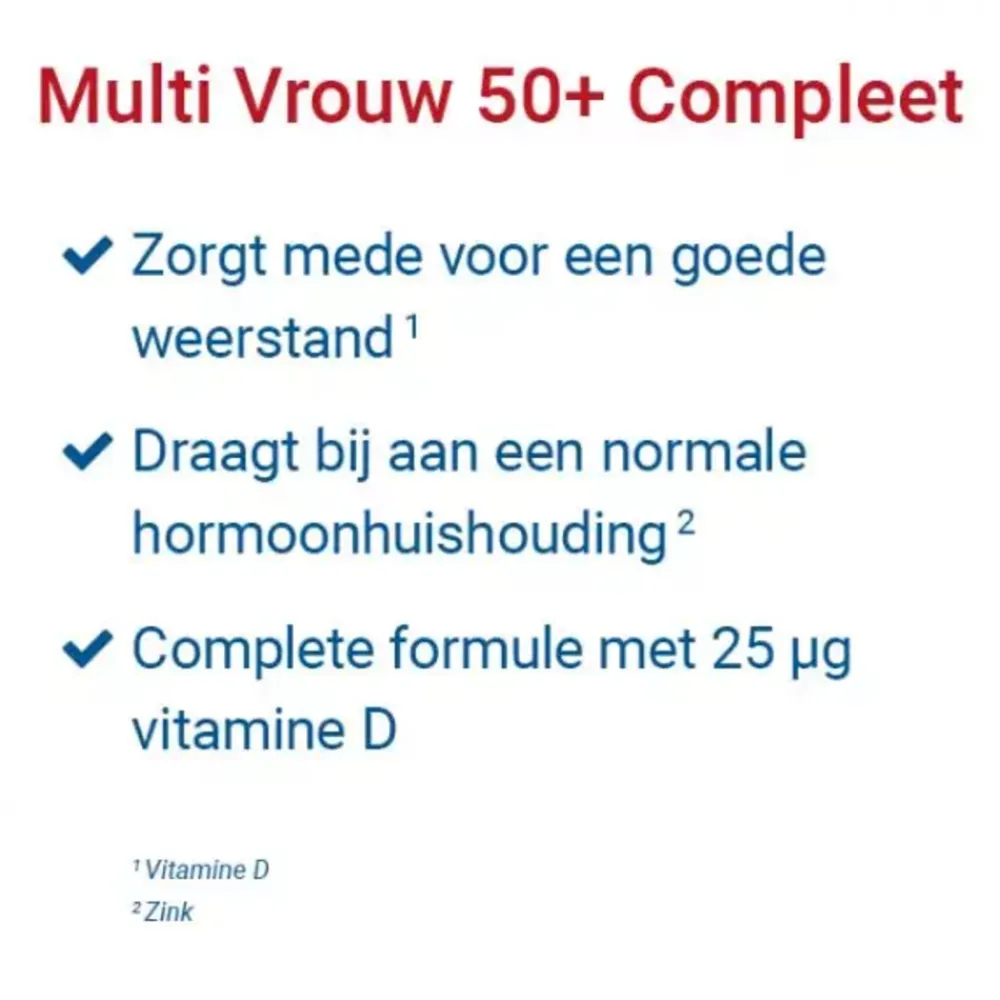 Multi Vrouw 50+ 60 tabletten^Vitalize Discount