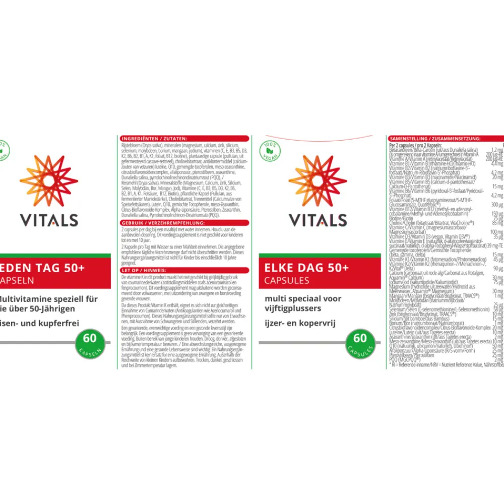 Elke Dag 50+ 60 capsules^Vitals Discount