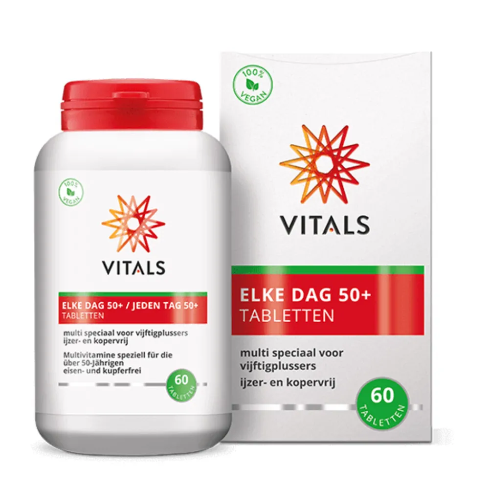 Multi Vitaminen En Mineralen<Vitals Elke Dag 50+ 60 tabletten